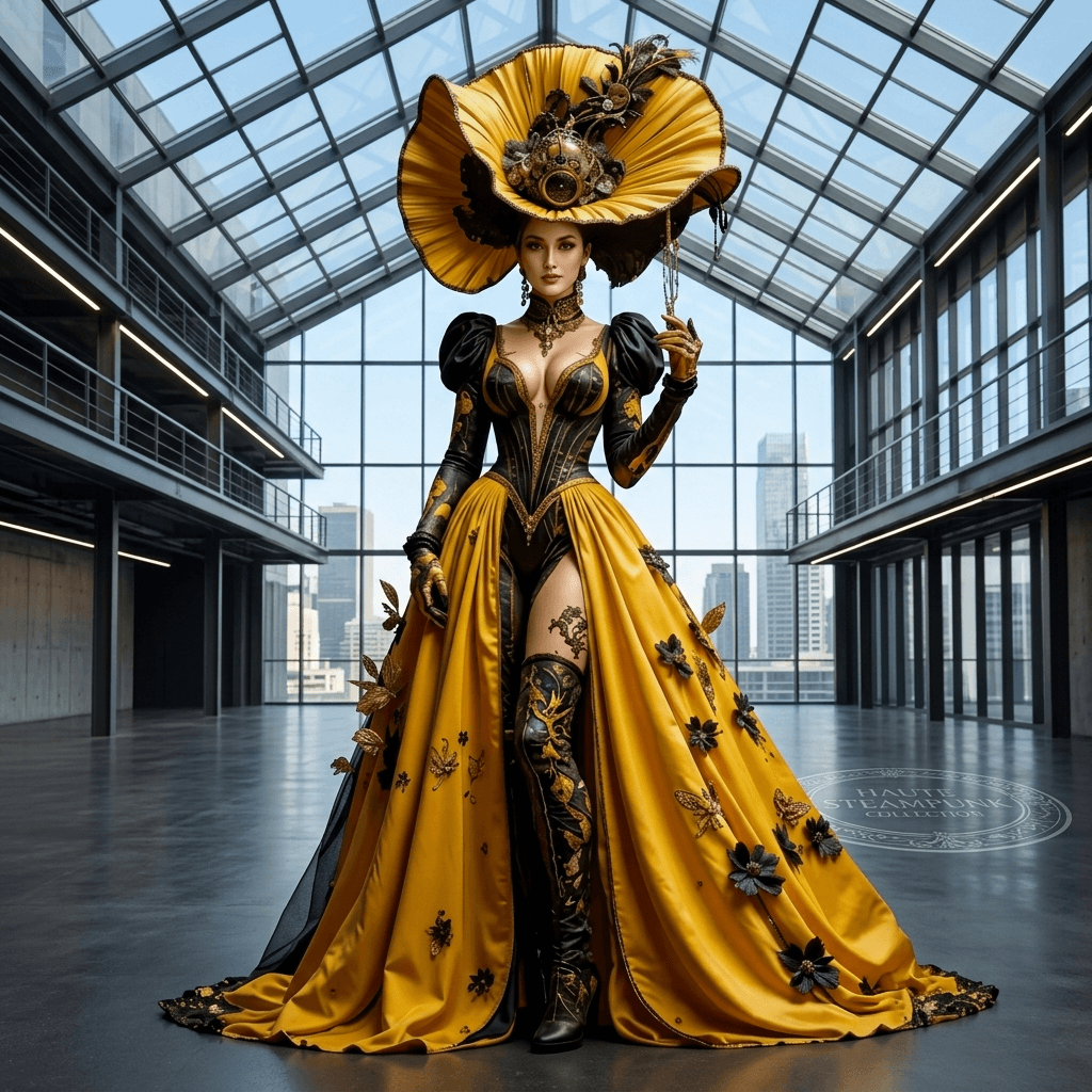 Black and Gold Baroque Ball Gown, Renaissance Corset Dress, 17th-Century Inspired Court Gown, Gothic Masquerade Dress — vue 4