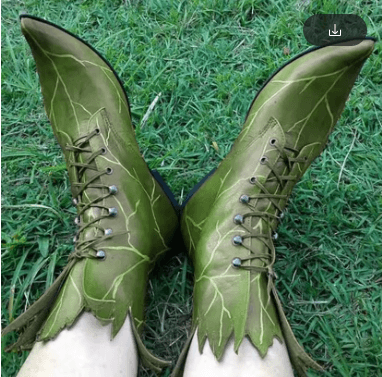 Women's Fairy Faux Leather Boots – Gothic Medieval Elf Shoes, Witch Boots, Fantasy Cosplay Footwear — vue 6