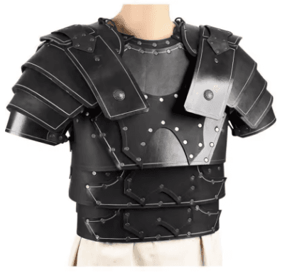 Roman Gladiator Armor Breastplate, Faux Leather Warrior Costume, Medieval Knight Armor, LARP Cosplay Armor, Ancient Roman Warrior Chest Piece — vue 2
